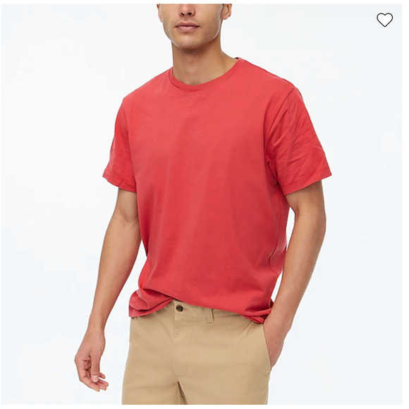 NWT J. Crew Men's Rusted Red Washed Jersey Tee - Picture 4 of 12